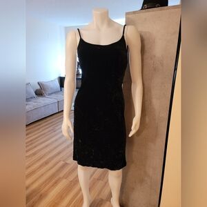 Vintage Jacob Silk Crushed Velvet Dress Low Back Knee Length